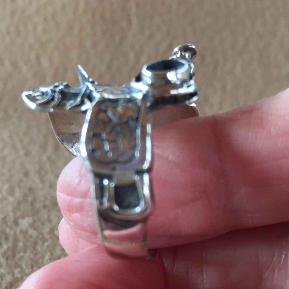 NOT FOR SALE (SOLD) Man’s Sterling Saddle Ring-size 7, 11,12,13 - Picture 4 of 6